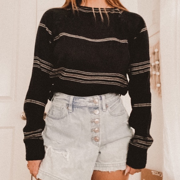 ACE & JIG horizontal stripe linen button top - Picture 2 of 5